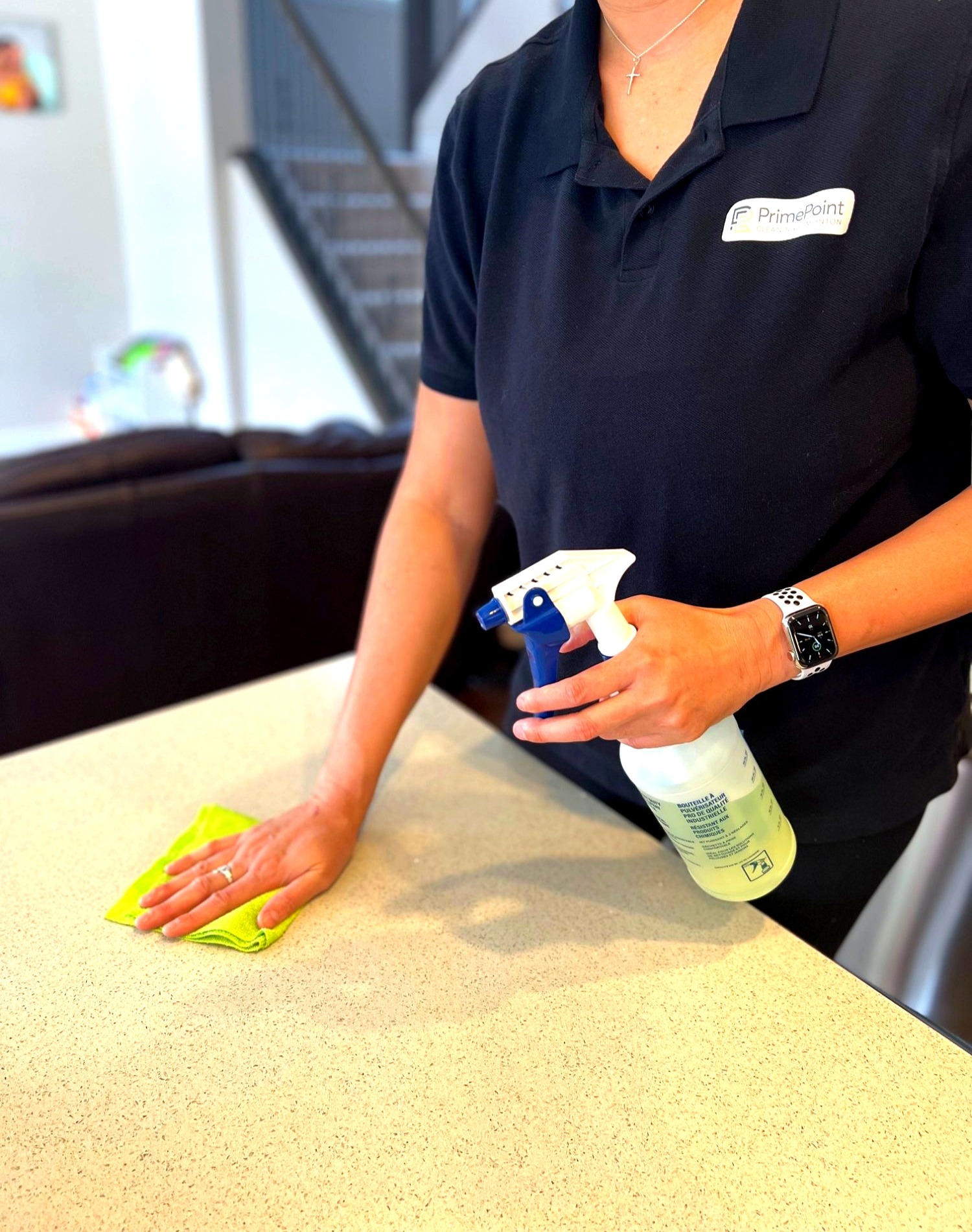 PrimePoint Cleaning Edmonton — Tara cleaning a home